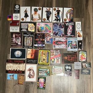 Y2K Lot TATTOO Archive Art Photography Postcards Business Card Unused USA